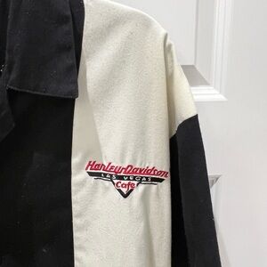 VINTAGE HARLEY DAVIDSON CAMP COLLAR BUTTON UP